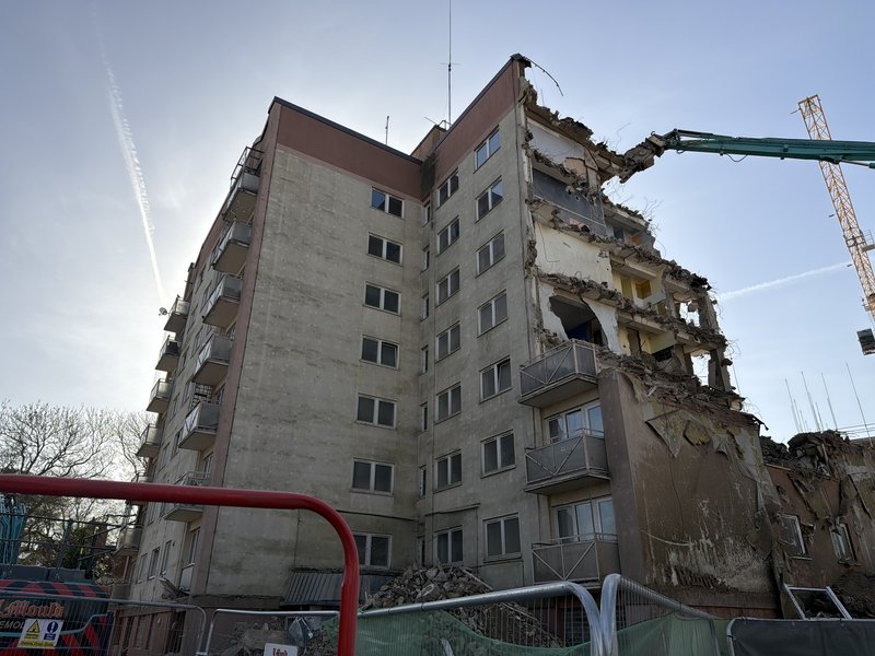 Winwood demolition in progress